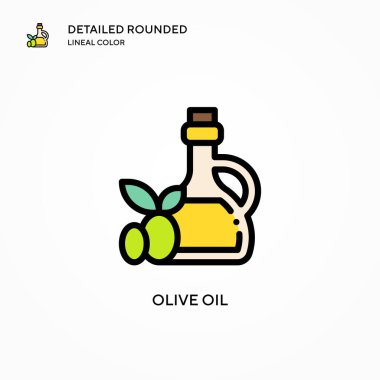 Zeytinyağı ikonu. Modern vektör illüstrasyon kavramları. Düzenlemesi ve kişiselleştirmesi kolay.