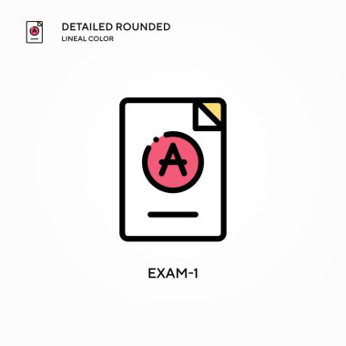 Muayene 1 vektör simgesi. Modern vektör illüstrasyon kavramları. Düzenlemesi ve kişiselleştirmesi kolay.