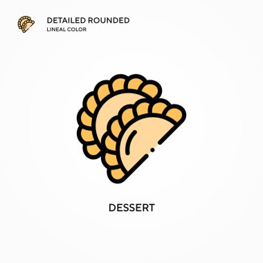 Tatlı vektör simgesi. Modern vektör illüstrasyon kavramları. Düzenlemesi ve kişiselleştirmesi kolay.