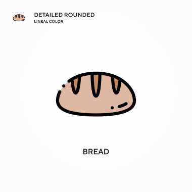 Ekmek vektör simgesi. Modern vektör illüstrasyon kavramları. Düzenlemesi ve kişiselleştirmesi kolay.