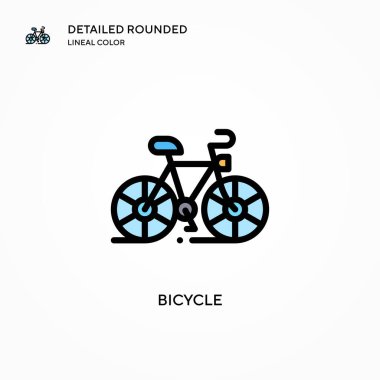 Bisiklet vektör simgesi. Modern vektör illüstrasyon kavramları. Düzenlemesi ve kişiselleştirmesi kolay.