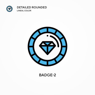 Rozet-2 vektör simgesi. Modern vektör illüstrasyon kavramları. Düzenlemesi ve kişiselleştirmesi kolay.