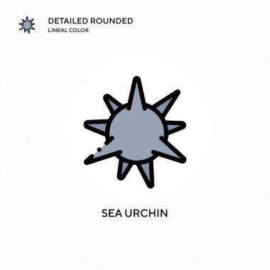 Deniz kestanesi vektör simgesi. Modern vektör illüstrasyon kavramları. Düzenlemesi ve kişiselleştirmesi kolay.