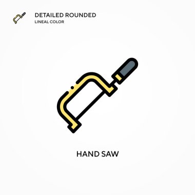 El testeresi vektör simgesi. Modern vektör illüstrasyon kavramları. Düzenlemesi ve kişiselleştirmesi kolay.