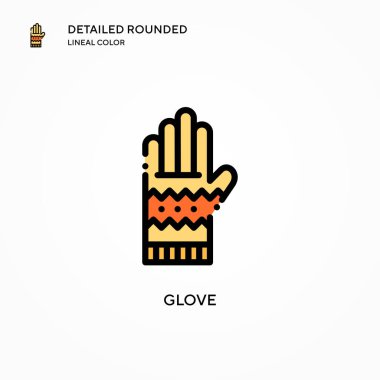 Eldiven vektör simgesi. Modern vektör illüstrasyon kavramları. Düzenlemesi ve kişiselleştirmesi kolay.