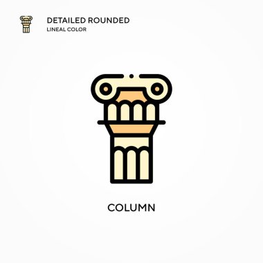 Sütun vektör simgesi. Modern vektör illüstrasyon kavramları. Düzenlemesi ve kişiselleştirmesi kolay.