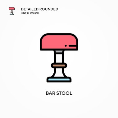 Bar tabure vektör simgesi. Modern vektör illüstrasyon kavramları. Düzenlemesi ve kişiselleştirmesi kolay.