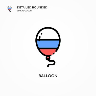 Balon vektör simgesi. Modern vektör illüstrasyon kavramları. Düzenlemesi ve kişiselleştirmesi kolay.