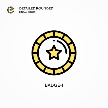 Rozet-1 vektör simgesi. Modern vektör illüstrasyon kavramları. Düzenlemesi ve kişiselleştirmesi kolay.