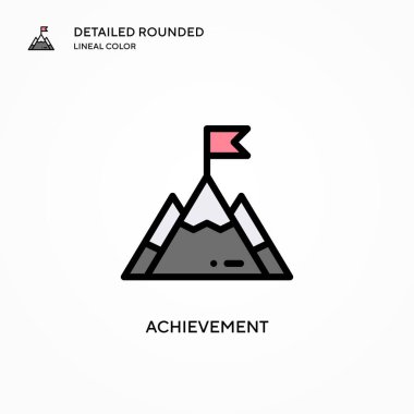 Başarı vektör simgesi. Modern vektör illüstrasyon kavramları. Düzenlemesi ve kişiselleştirmesi kolay.