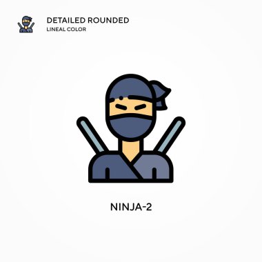 Ninja-2 vektör simgesi. Modern vektör illüstrasyon kavramları. Düzenlemesi ve kişiselleştirmesi kolay.