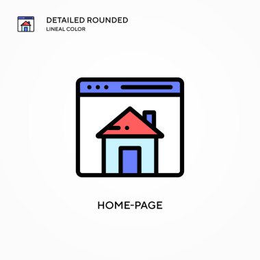 Ana sayfa vektör simgesi. Modern vektör illüstrasyon kavramları. Düzenlemesi ve kişiselleştirmesi kolay.