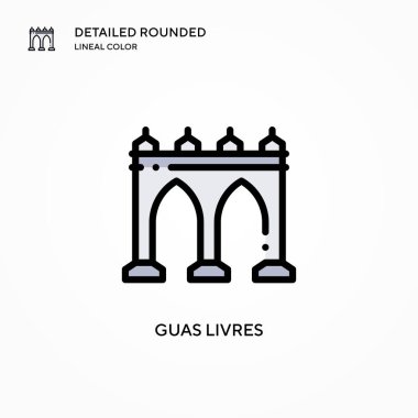 Guas Livres vektör ikonu. Modern vektör illüstrasyon kavramları. Düzenlemesi ve kişiselleştirmesi kolay.