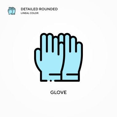 Eldiven vektör simgesi. Modern vektör illüstrasyon kavramları. Düzenlemesi ve kişiselleştirmesi kolay.