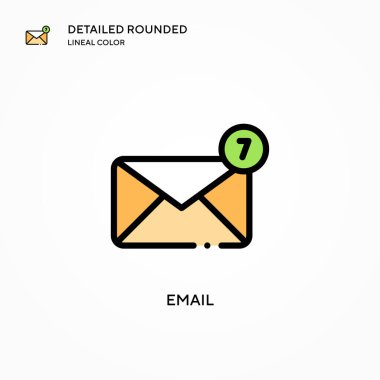 E- posta vektör simgesi. Modern vektör illüstrasyon kavramları. Düzenlemesi ve kişiselleştirmesi kolay.