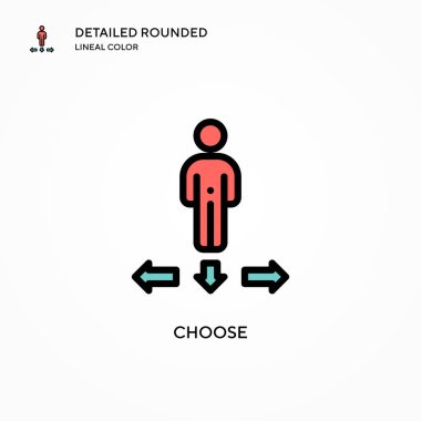 Vektör simgesini seçin. Modern vektör illüstrasyon kavramları. Düzenlemesi ve kişiselleştirmesi kolay.