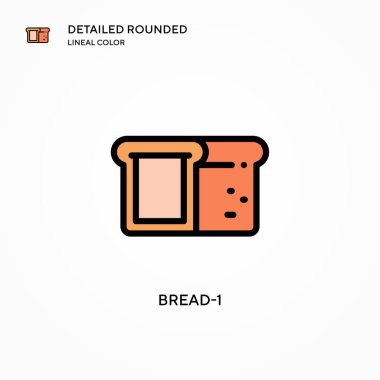 Ekmek-1 vektör simgesi. Modern vektör illüstrasyon kavramları. Düzenlemesi ve kişiselleştirmesi kolay.