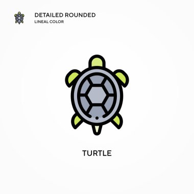 Kaplumbağa vektör simgesi. Modern vektör illüstrasyon kavramları. Düzenlemesi ve kişiselleştirmesi kolay.