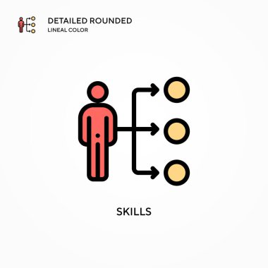 Yetenek vektör simgesi. Modern vektör illüstrasyon kavramları. Düzenlemesi ve kişiselleştirmesi kolay.