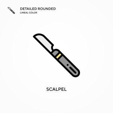 Neşter vektör simgesi. Modern vektör illüstrasyon kavramları. Düzenlemesi ve kişiselleştirmesi kolay.