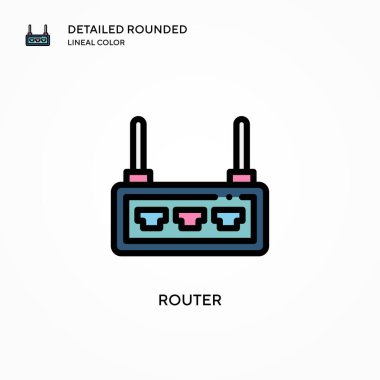 Yönlendirici vektör simgesi. Modern vektör illüstrasyon kavramları. Düzenlemesi ve kişiselleştirmesi kolay.