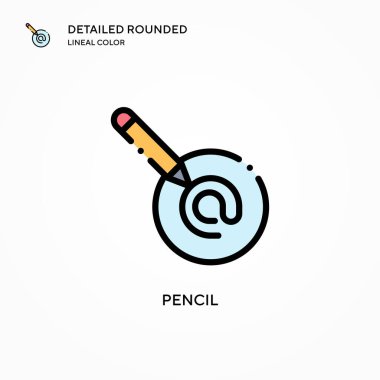 Kalem vektör simgesi. Modern vektör illüstrasyon kavramları. Düzenlemesi ve kişiselleştirmesi kolay.