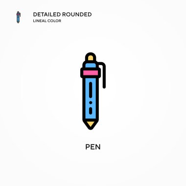 Kalem vektör simgesi. Modern vektör illüstrasyon kavramları. Düzenlemesi ve kişiselleştirmesi kolay.
