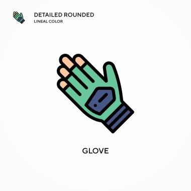 Eldiven vektör simgesi. Modern vektör illüstrasyon kavramları. Düzenlemesi ve kişiselleştirmesi kolay.