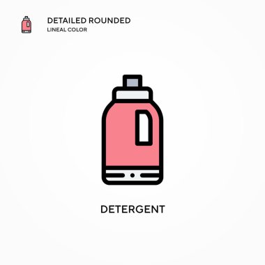 Deterjan vektör simgesi. Modern vektör illüstrasyon kavramları. Düzenlemesi ve kişiselleştirmesi kolay.