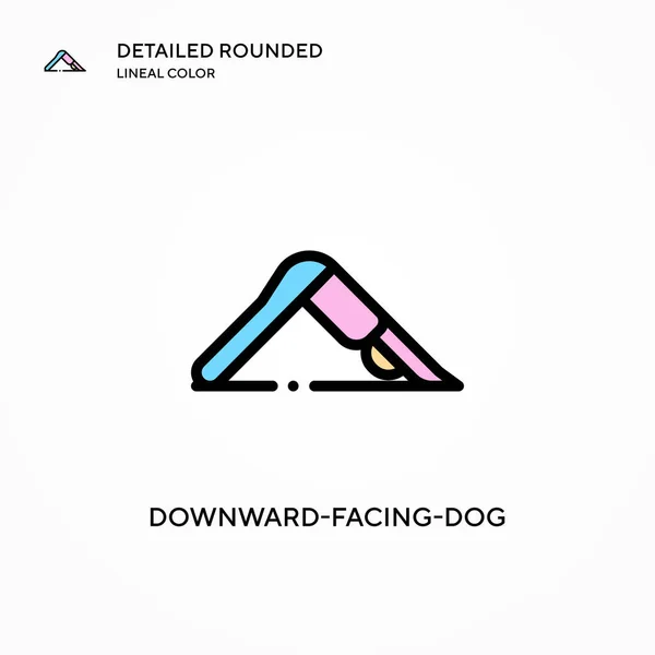 Downward-facing-dog vector icon. Modern vector illustration concepts. Easy to edit and customize.
