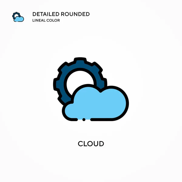 Cloud Vector Icon Modern Vector Illustration Concepts Easy Edit Customize — Stock Vector