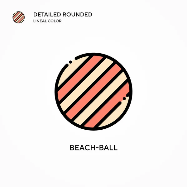 Beach Ball Vector Icon Modern Vector Illustration Concepts Easy Edit — Stock Vector