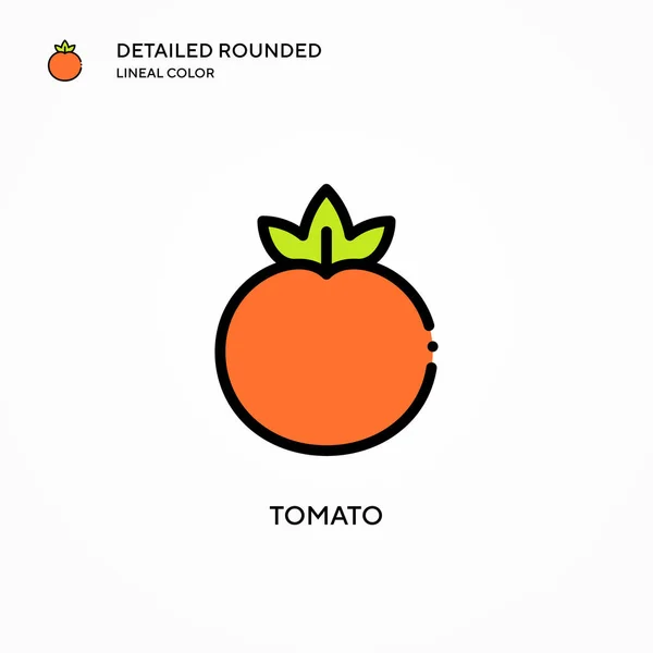 Ícone Vetorial Tomate Conceitos Modernos Ilustração Vetorial Fácil Editar Personalizar —  Vetores de Stock