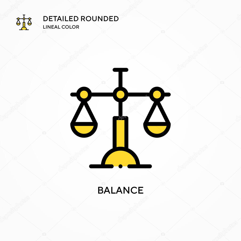 Balance vector icon. Modern vector illustration concepts. Easy to edit and customize.