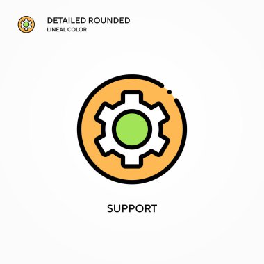 Vektör simgesini destekle. Modern vektör illüstrasyon kavramları. Düzenlemesi ve kişiselleştirmesi kolay.