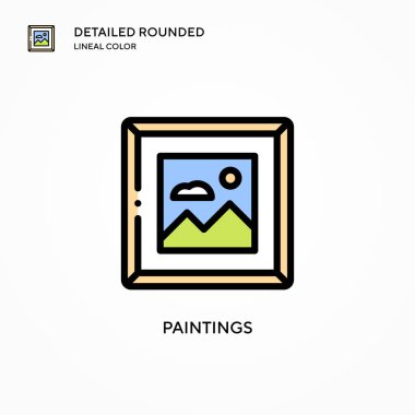 Boyama vektör simgesi. Modern vektör illüstrasyon kavramları. Düzenlemesi ve kişiselleştirmesi kolay.