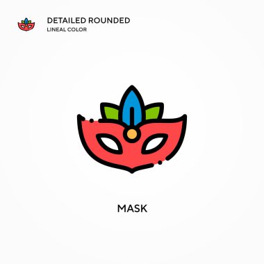 Maske vektör simgesi. Modern vektör illüstrasyon kavramları. Düzenlemesi ve kişiselleştirmesi kolay.