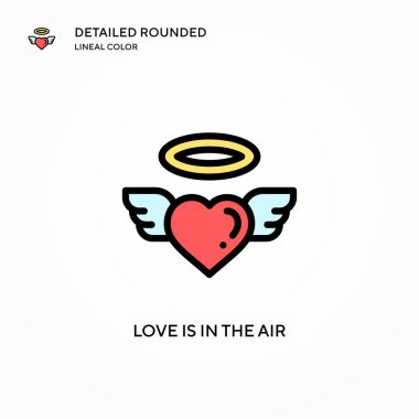 Aşk hava vektör ikonunda. Modern vektör illüstrasyon kavramları. Düzenlemesi ve kişiselleştirmesi kolay.