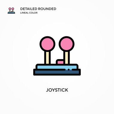 Joystick vektör simgesi. Modern vektör illüstrasyon kavramları. Düzenlemesi ve kişiselleştirmesi kolay.