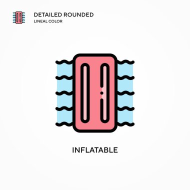 Şişirilebilir vektör simgesi. Modern vektör illüstrasyon kavramları. Düzenlemesi ve kişiselleştirmesi kolay.