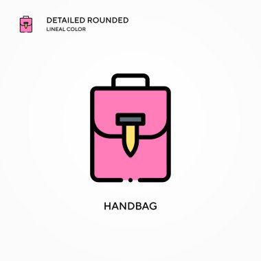 Çanta vektör simgesi. Modern vektör illüstrasyon kavramları. Düzenlemesi ve kişiselleştirmesi kolay.