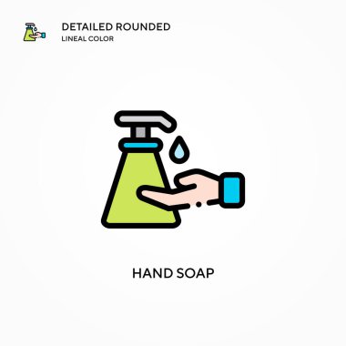 El sabunu vektör simgesi. Modern vektör illüstrasyon kavramları. Düzenlemesi ve kişiselleştirmesi kolay.