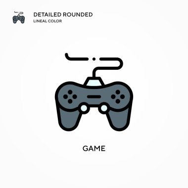 Oyun vektör simgesi. Modern vektör illüstrasyon kavramları. Düzenlemesi ve kişiselleştirmesi kolay.