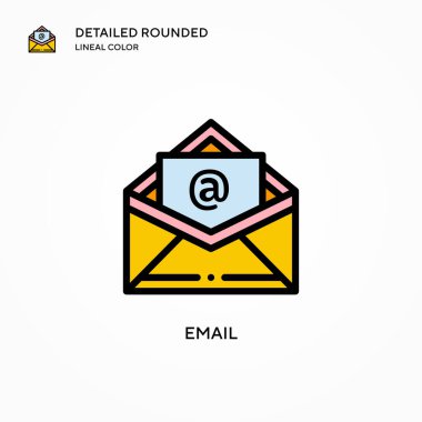E- posta vektör simgesi. Modern vektör illüstrasyon kavramları. Düzenlemesi ve kişiselleştirmesi kolay.