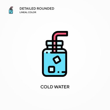 Soğuk su vektör simgesi. Modern vektör illüstrasyon kavramları. Düzenlemesi ve kişiselleştirmesi kolay.