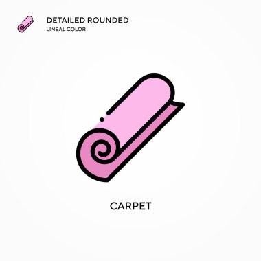 Halı vektör simgesi. Modern vektör illüstrasyon kavramları. Düzenlemesi ve kişiselleştirmesi kolay.
