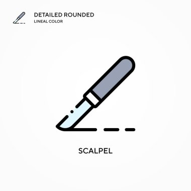 Neşter vektör simgesi. Modern vektör illüstrasyon kavramları. Düzenlemesi ve kişiselleştirmesi kolay.