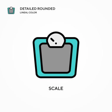 Vektör simgesini ölçekle. Modern vektör illüstrasyon kavramları. Düzenlemesi ve kişiselleştirmesi kolay.