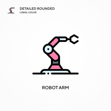 Robot kol vektör simgesi. Modern vektör illüstrasyon kavramları. Düzenlemesi ve kişiselleştirmesi kolay.