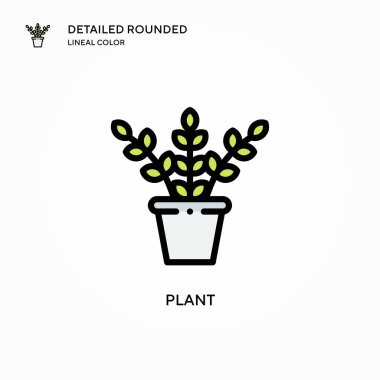 Bitki vektör simgesi. Modern vektör illüstrasyon kavramları. Düzenlemesi ve kişiselleştirmesi kolay.